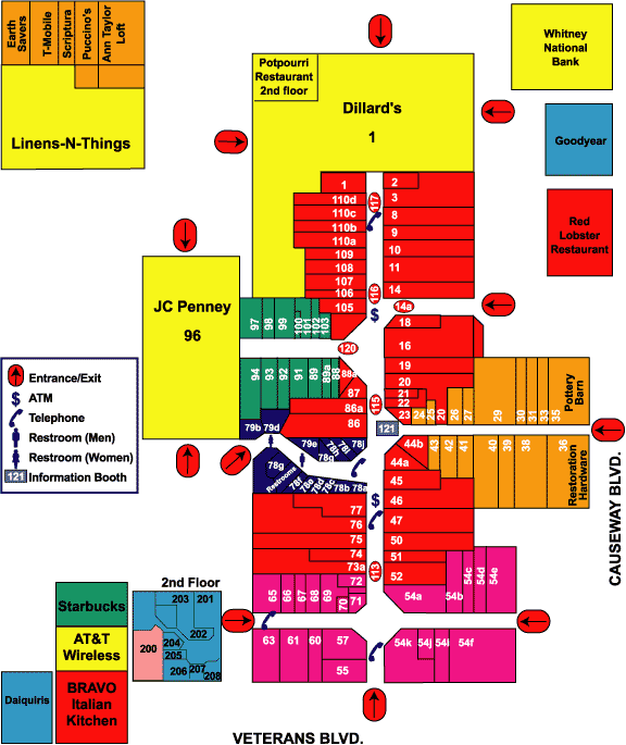 Lakeside Shopping Center Map